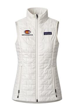 Patagonia Women's Nano Puff Vest XS White Primaloft Breckenridge Full Zip